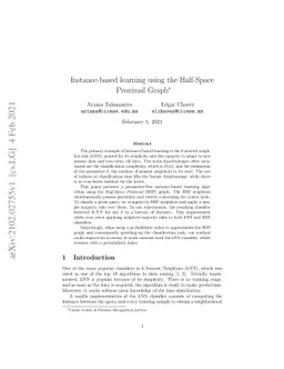 Instance-based learning using the Half-Space Proximal Graph
