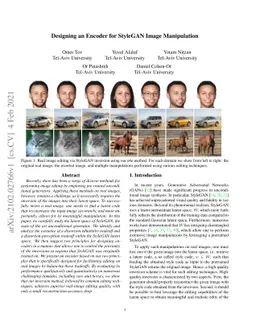 Designing an Encoder for StyleGAN Image Manipulation