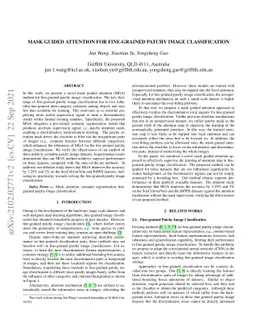 Mask Guided Attention For Fine-Grained Patchy Image Classification