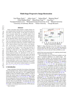 Multi-Stage Progressive Image Restoration