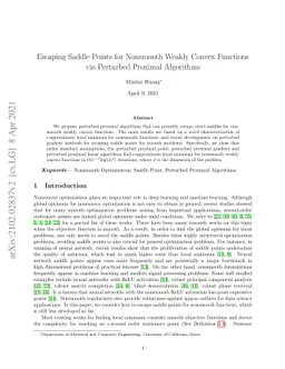 Escaping Saddle Points for Nonsmooth Weakly Convex Functions via Perturbed Proximal Algorithms