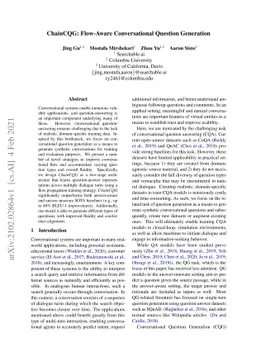 ChainCQG: Flow-Aware Conversational Question Generation