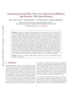 Incorporating Kinematic Wave Theory into a Deep Learning Method for
  High-Resolution Traffic Speed Estimation