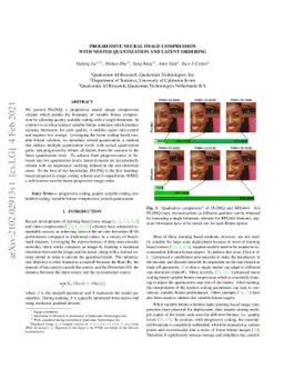 Progressive Neural Image Compression with Nested Quantization and Latent
  Ordering