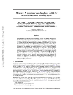 Alchemy: A benchmark and analysis toolkit for meta-reinforcement
  learning agents