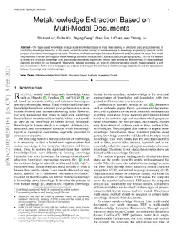 Metaknowledge Extraction Based on Multi-Modal Documents
