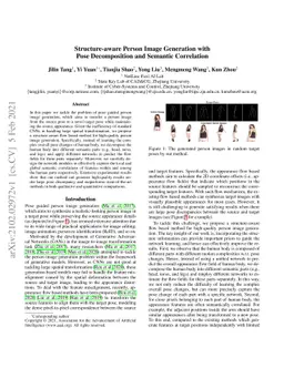 Structure-aware Person Image Generation with Pose Decomposition and
  Semantic Correlation