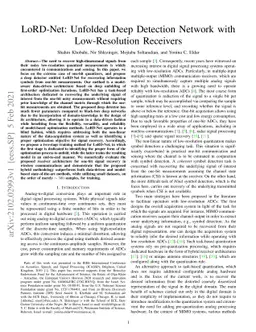 LoRD-Net: Unfolded Deep Detection Network with Low-Resolution Receivers