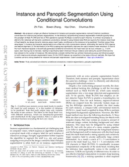 Instance and Panoptic Segmentation Using Conditional Convolutions