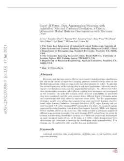 Boost AI Power: Data Augmentation Strategies with unlabelled Data and
  Conformal Prediction, a Case in Alternative Herbal Medicine Discrimination
  with Electronic Nose