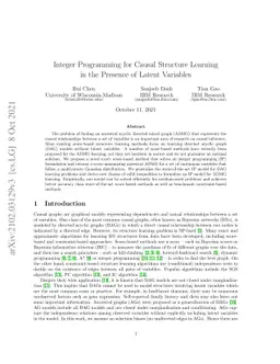 Integer Programming for Causal Structure Learning in the Presence of
  Latent Variables