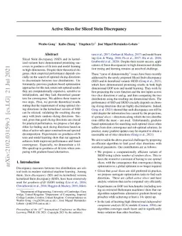 Active Slices for Sliced Stein Discrepancy