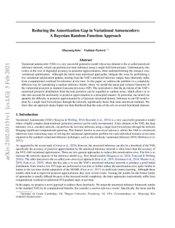 Reducing the Amortization Gap in Variational Autoencoders: A Bayesian
  Random Function Approach