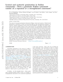 Lexical and syntactic gemination in Italian consonants -- Does a
  geminate Italian consonant consist of a repeated or a strengthened consonant?