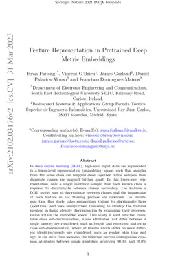 Feature Representation in Deep Metric Embeddings