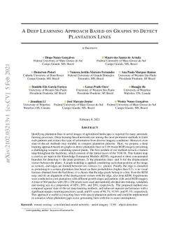 A Deep Learning Approach Based on Graphs to Detect Plantation Lines