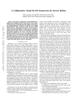 A Collaborative Visual SLAM Framework for Service Robots