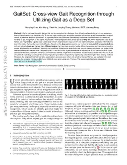 GaitSet: Cross-view Gait Recognition through Utilizing Gait as a Deep
  Set