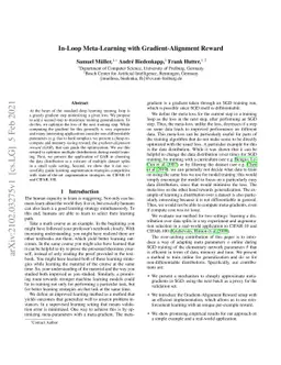 In-Loop Meta-Learning with Gradient-Alignment Reward