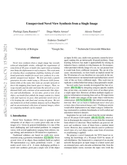 Unsupervised Novel View Synthesis from a Single Image
