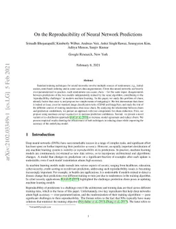 On the Reproducibility of Neural Network Predictions