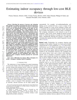 Estimating indoor occupancy through low-cost BLE devices