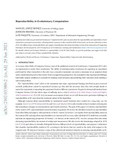Reproducibility in Evolutionary Computation