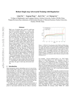 Robust Single-step Adversarial Training with Regularizer
