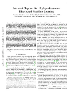 Network Support for High-performance Distributed Machine Learning