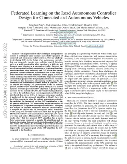 Federated Learning on the Road: Autonomous Controller Design for
  Connected and Autonomous Vehicles