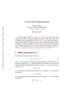 Cosine Series Representation