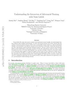 Understanding the Interaction of Adversarial Training with Noisy Labels