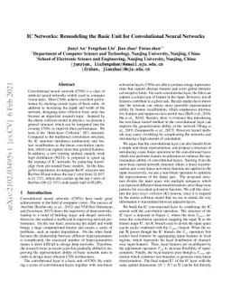IC Networks: Remodeling the Basic Unit for Convolutional Neural Networks