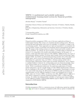 MSPM: A Modularized and Scalable Multi-Agent Reinforcement
  Learning-based System for Financial Portfolio Management