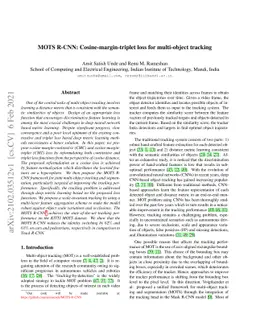 MOTS R-CNN: Cosine-margin-triplet loss for multi-object tracking