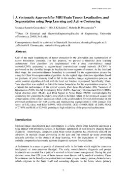 A Systematic Approach for MRI Brain Tumor Localization, and Segmentation
  using Deep Learning and Active Contouring