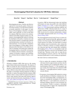 Bootstrapping Fitted Q-Evaluation for Off-Policy Inference