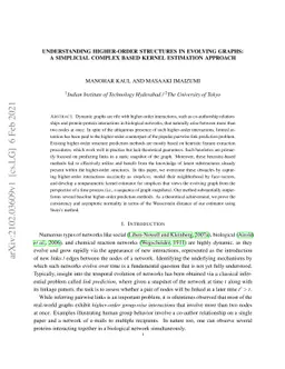 Understanding Higher-order Structures in Evolving Graphs: A Simplicial
  Complex based Kernel Estimation Approach