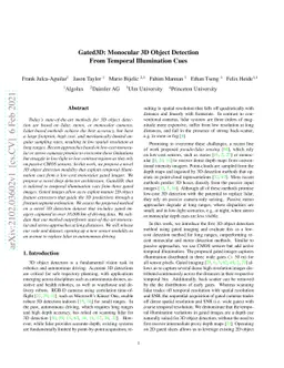 Gated3D: Monocular 3D Object Detection From Temporal Illumination Cues