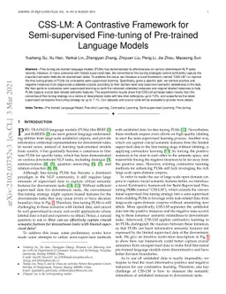 CSS-LM: A Contrastive Framework for Semi-supervised Fine-tuning of
  Pre-trained Language Models