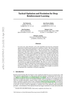Tactical Optimism and Pessimism for Deep Reinforcement Learning