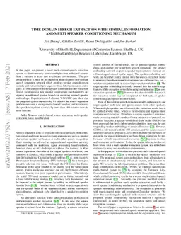 Time-Domain Speech Extraction with Spatial Information and Multi Speaker
  Conditioning Mechanism