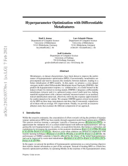 Hyperparameter Optimization with Differentiable Metafeatures