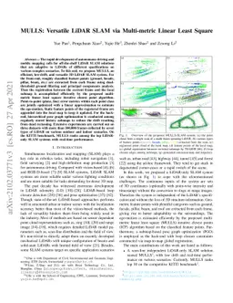 MULLS: Versatile LiDAR SLAM via Multi-metric Linear Least Square