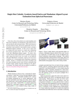 Single-Shot Cuboids: Geodesics-based End-to-end Manhattan Aligned Layout
  Estimation from Spherical Panoramas