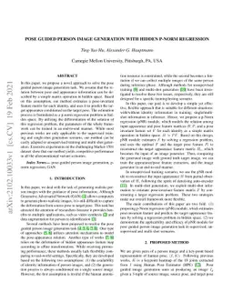 Pose Guided Person Image Generation with Hidden p-Norm Regression