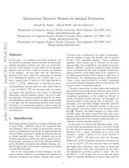 Information-Theoretic Bounds for Integral Estimation