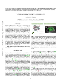 Camera Calibration with Pose Guidance