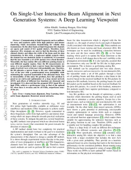 On Single-User Interactive Beam Alignment in Next Generation Systems: A
  Deep Learning Viewpoint