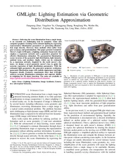 GMLight: Lighting Estimation via Geometric Distribution Approximation